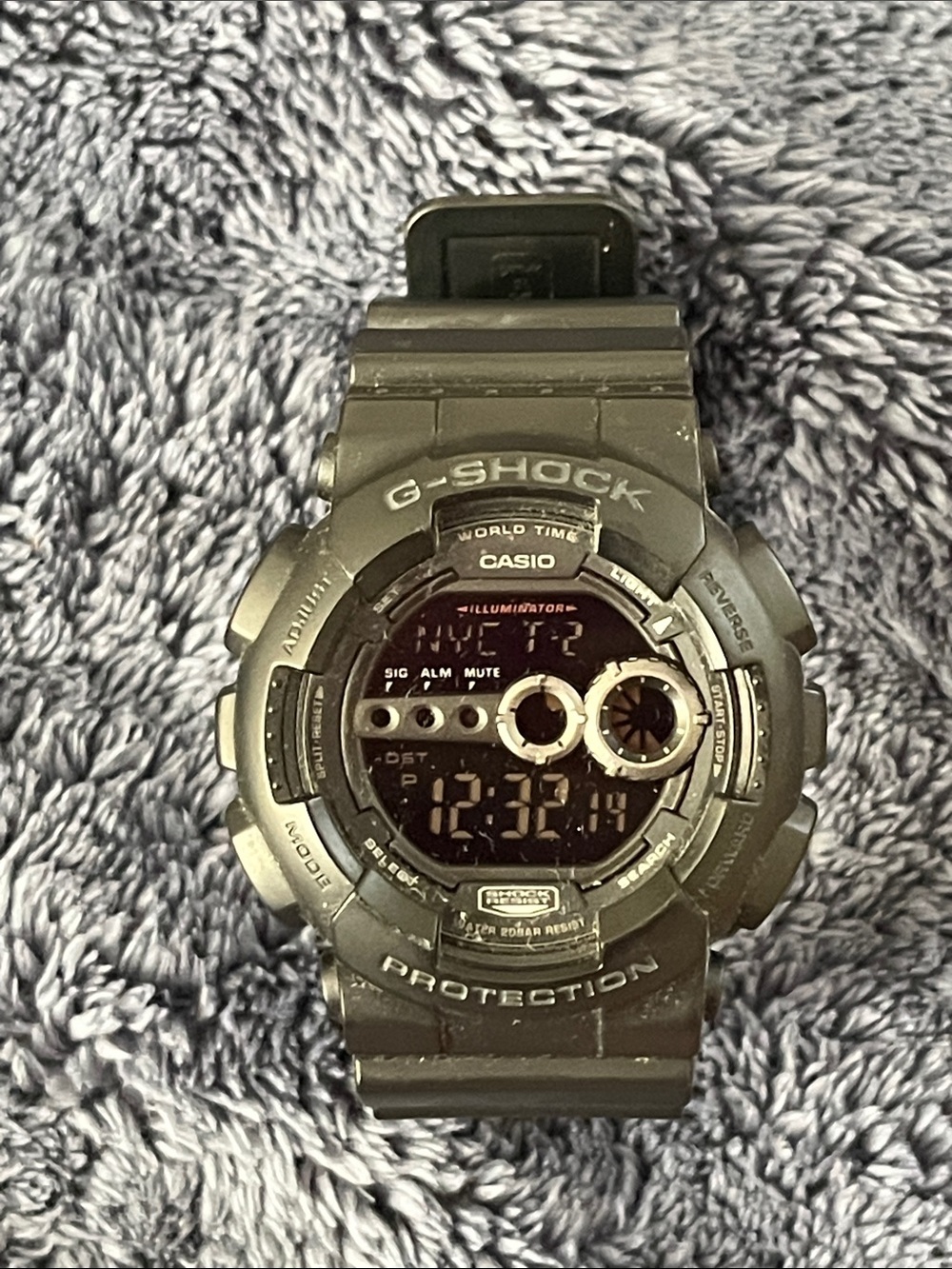 Casio G-Shock Black Digital Watch with Resin Band